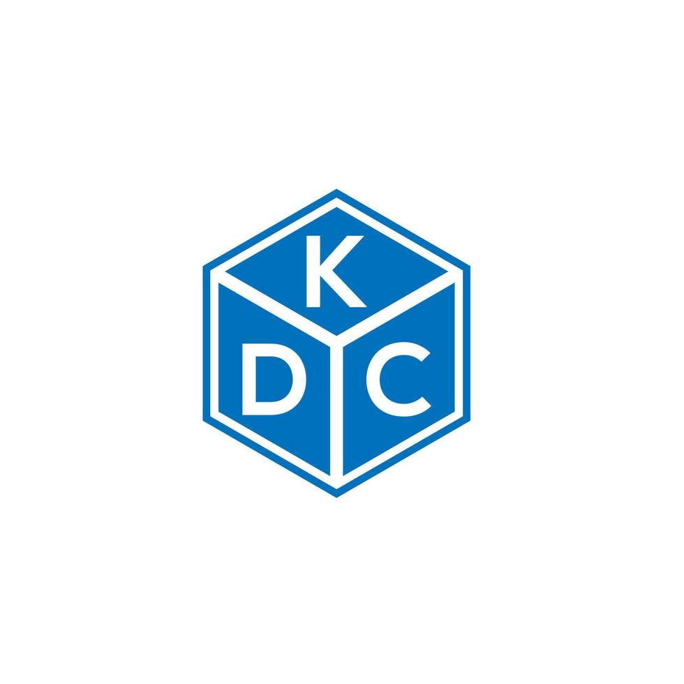 création de logo de lettre kdc sur fond blanc. concept de logo de lettre initiales créatives kdc. conception de lettre kdc. vecteur