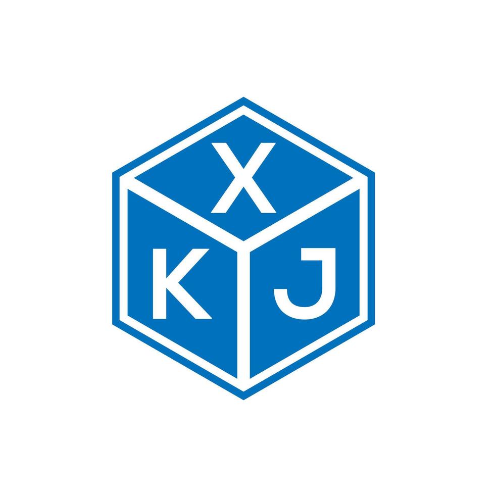 création de logo de lettre xkj sur fond blanc. concept de logo de lettre initiales créatives xkj. conception de lettre xkj. vecteur