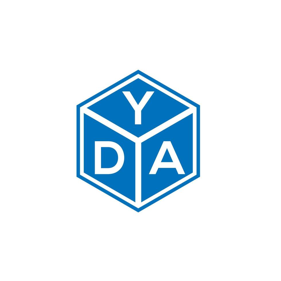 création de logo de lettre yda sur fond blanc. concept de logo de lettre initiales créatives yda. conception de lettre yda. vecteur