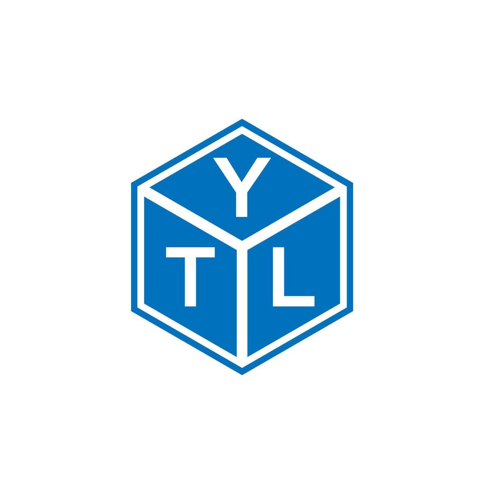 création de logo de lettre ytl sur fond blanc. concept de logo de lettre initiales créatives ytl. conception de lettre ytl. vecteur