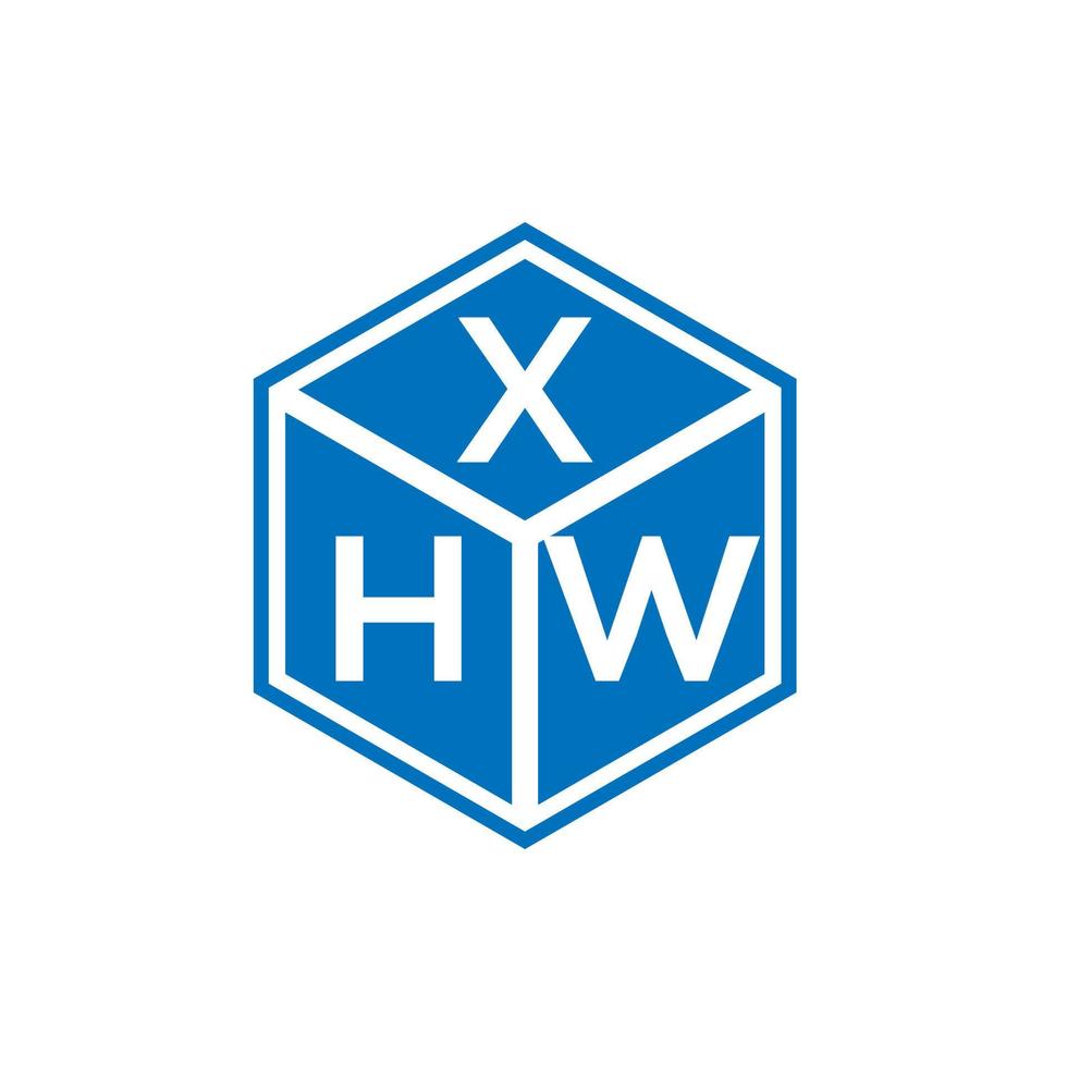 création de logo de lettre xhw sur fond blanc. concept de logo de lettre initiales créatives xhw. conception de lettre xhw. vecteur