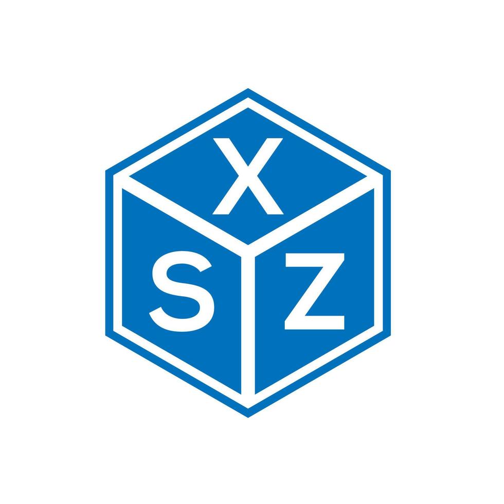 création de logo de lettre xsz sur fond blanc. concept de logo de lettre initiales créatives xsz. conception de lettre xsz. vecteur
