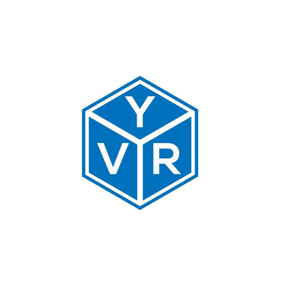 création de logo de lettre mobileyvr sur fond blanc. concept de logo de lettre initiales créatives yvr. conception de lettre yvr. vecteur