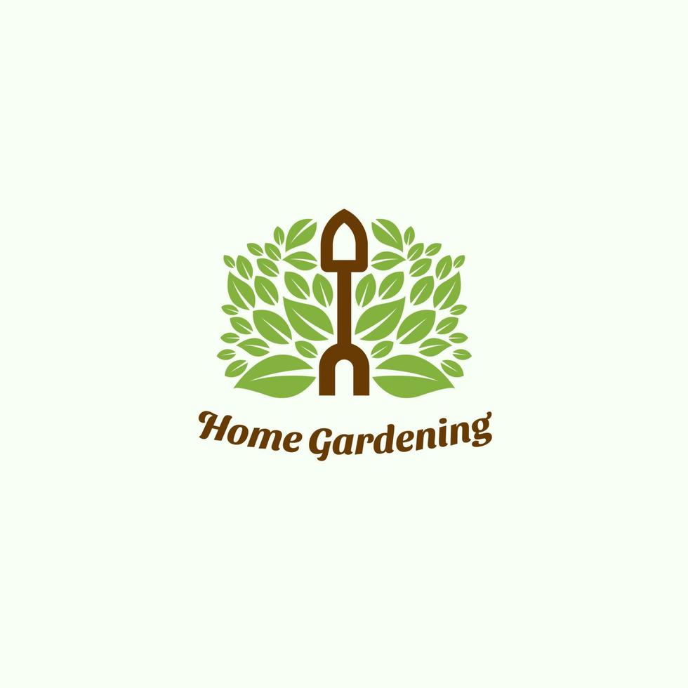 logo de jardinage à la maison vecteur