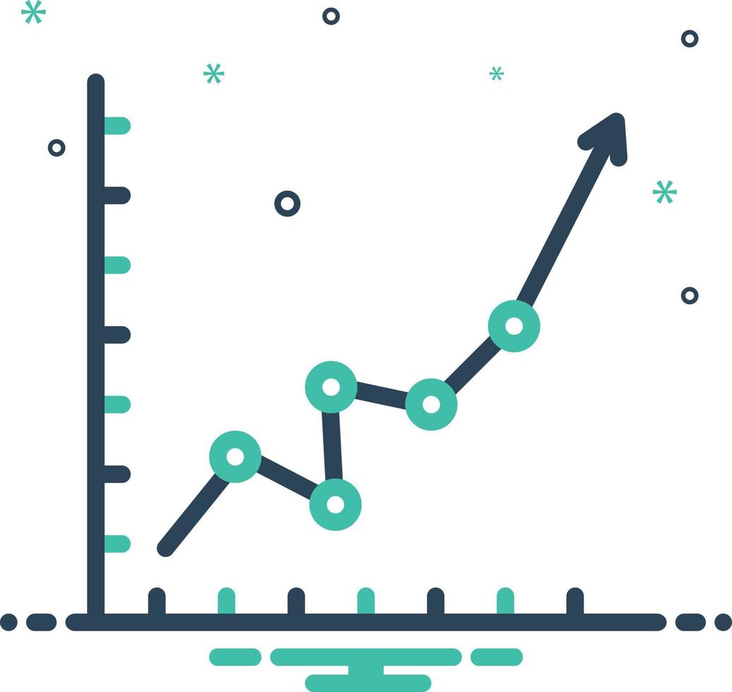 icône de mélange pour le graphique linéaire vecteur