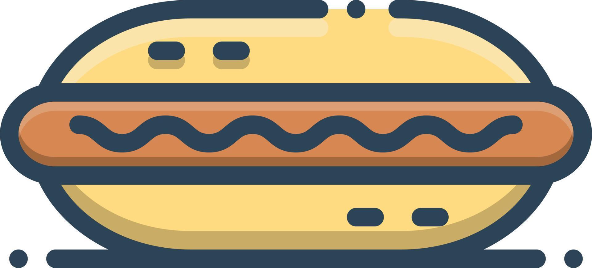 icône colorée pour hot-dog vecteur