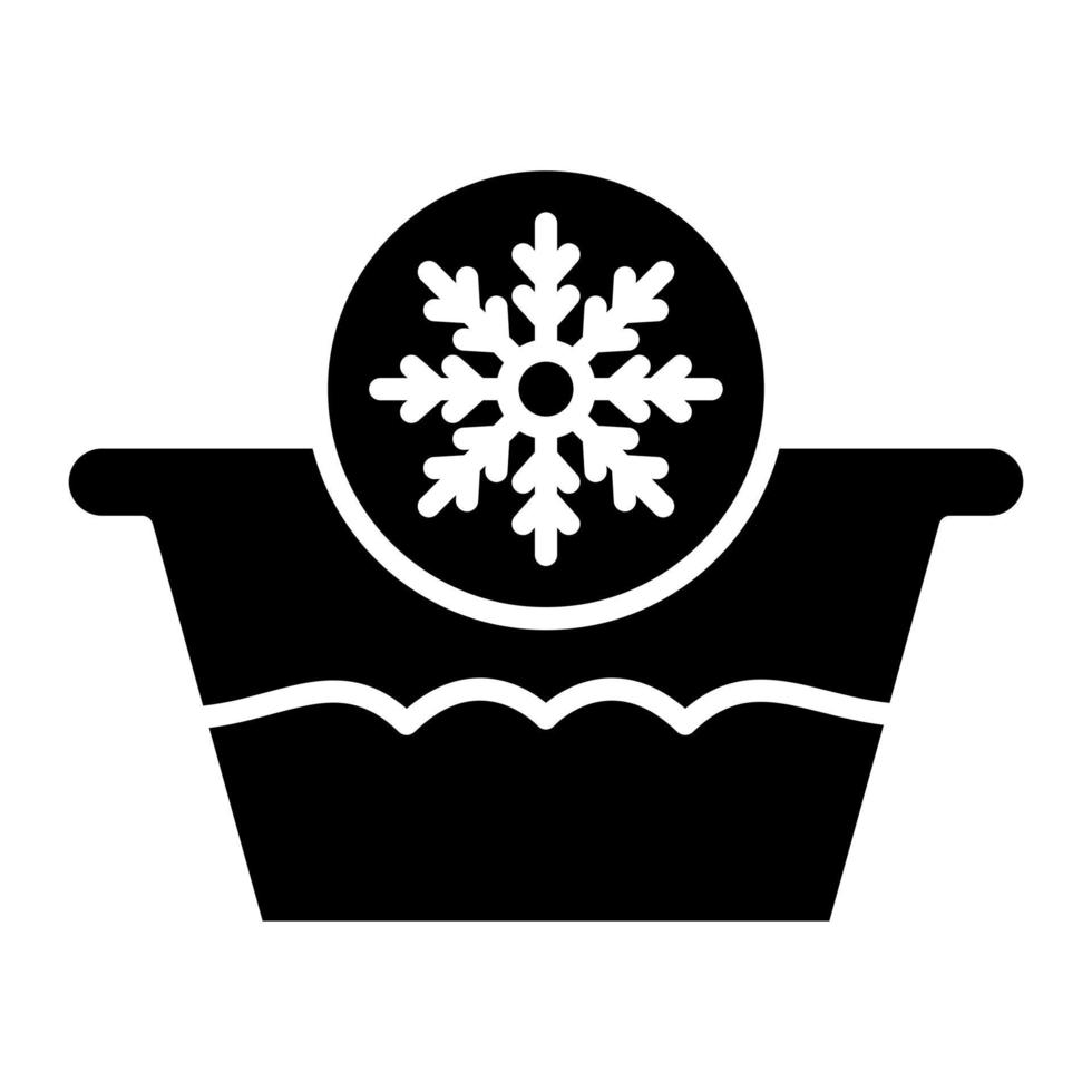 icône de glyphe froid vecteur