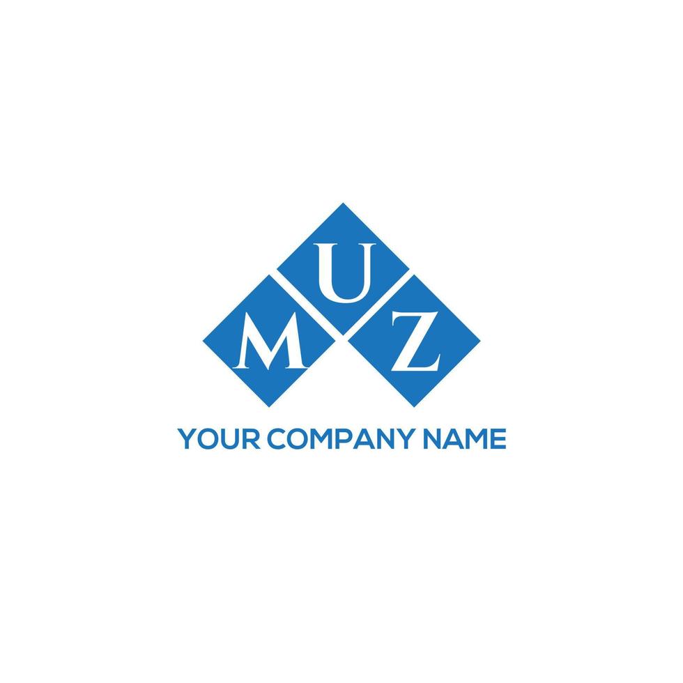 création de logo de lettre muz sur fond blanc. concept de logo de lettre initiales créatives muz. conception de lettre muz. vecteur