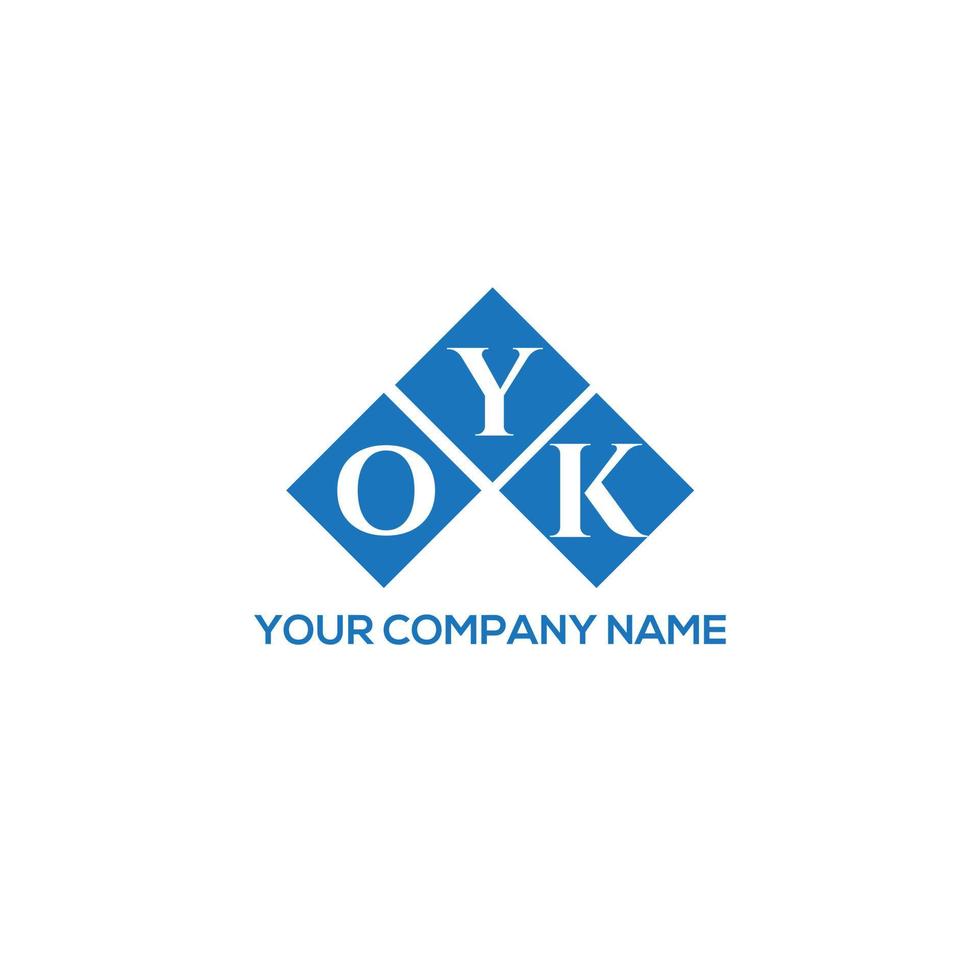 création de logo de lettre oyk sur fond blanc. concept de logo de lettre initiales créatives oyk. conception de lettre oyk. vecteur