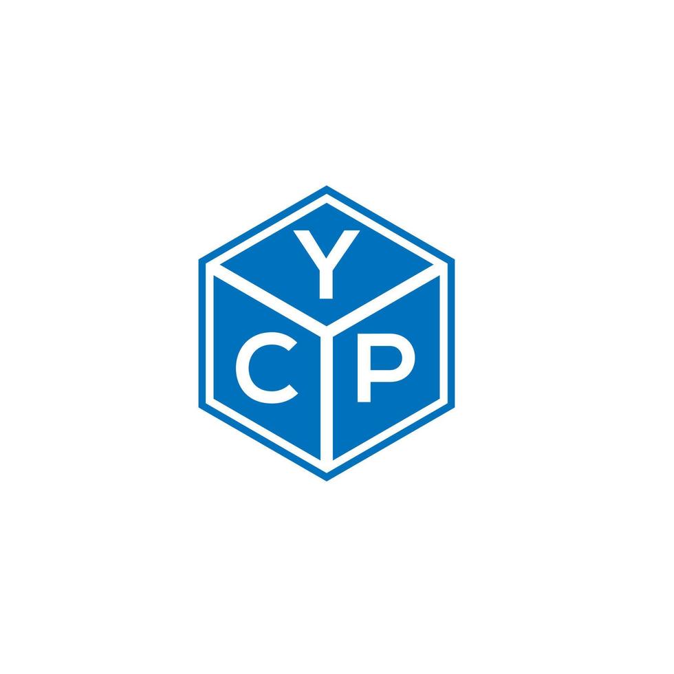 création de logo de lettre ycp sur fond blanc. concept de logo de lettre initiales créatives ycp. conception de lettre ycp. vecteur