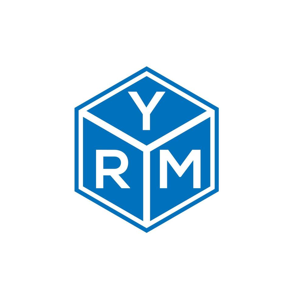 création de logo de lettre yrm sur fond blanc. concept de logo de lettre initiales créatives yrm. conception de lettre de l'année. vecteur