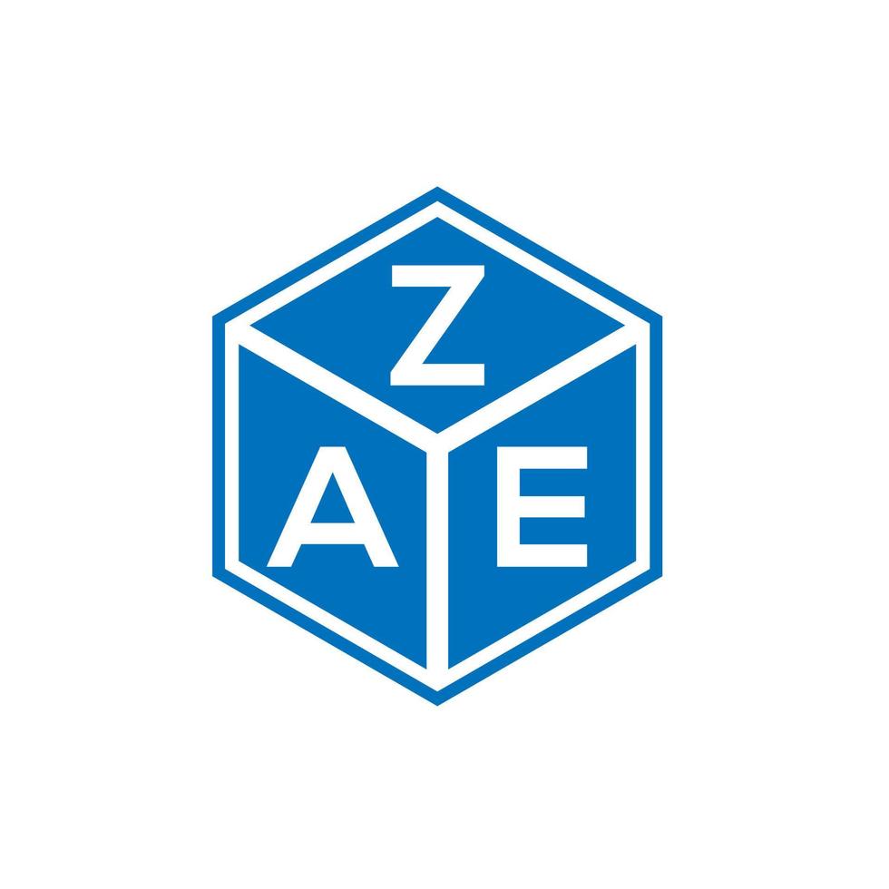 création de logo de lettre zae sur fond blanc. concept de logo de lettre initiales créatives zae. conception de lettre zae. vecteur