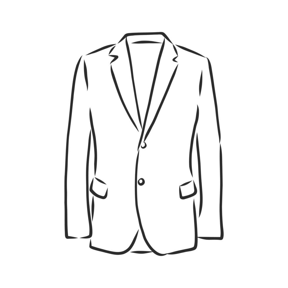 croquis de vecteur de veste de costume