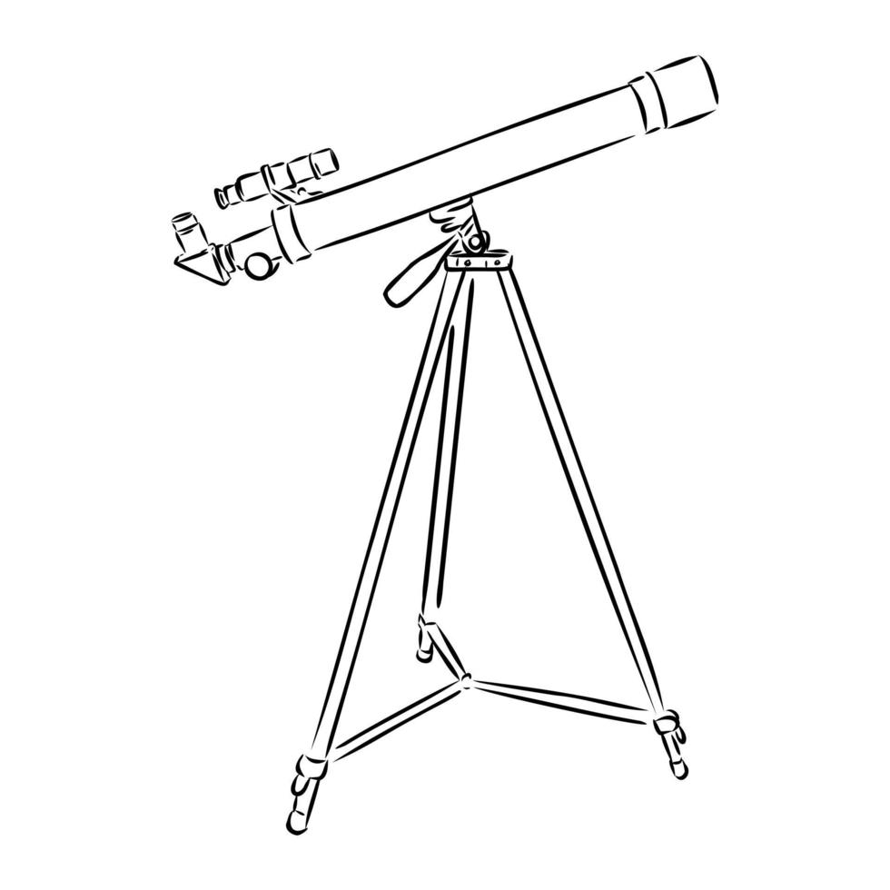 croquis de vecteur de télescope