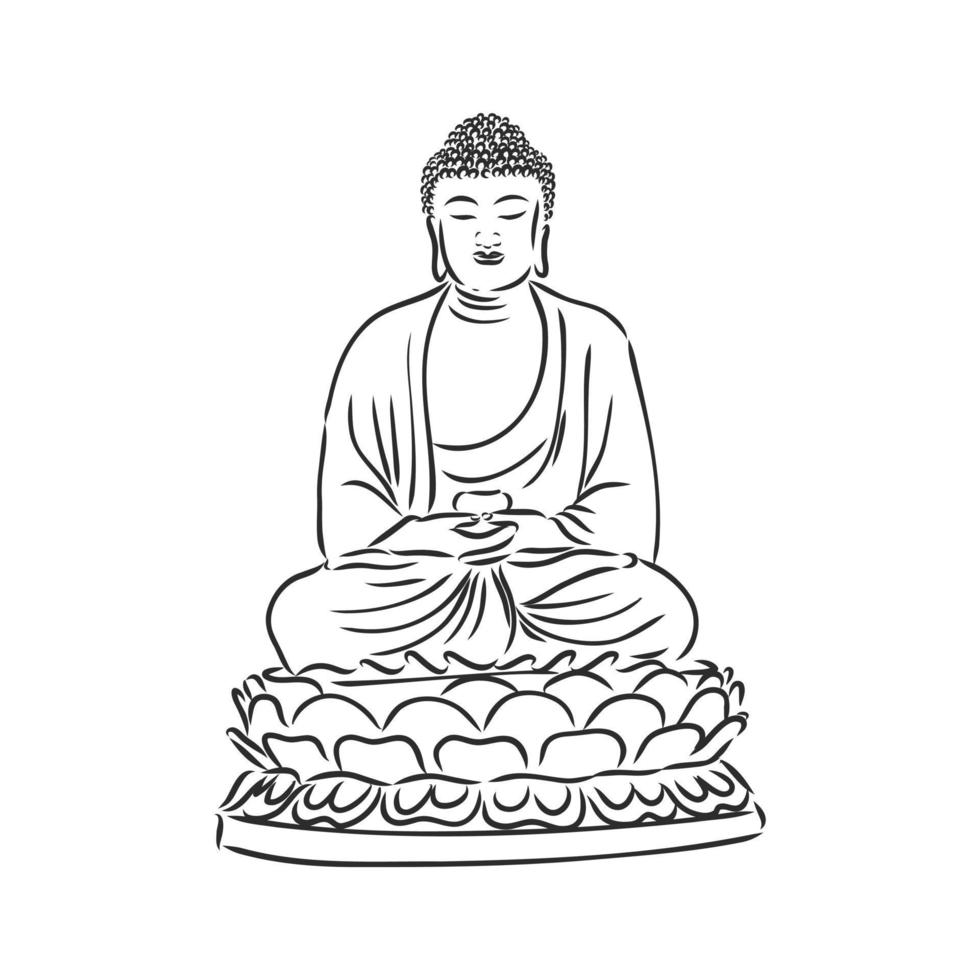 croquis de vecteur de bouddha