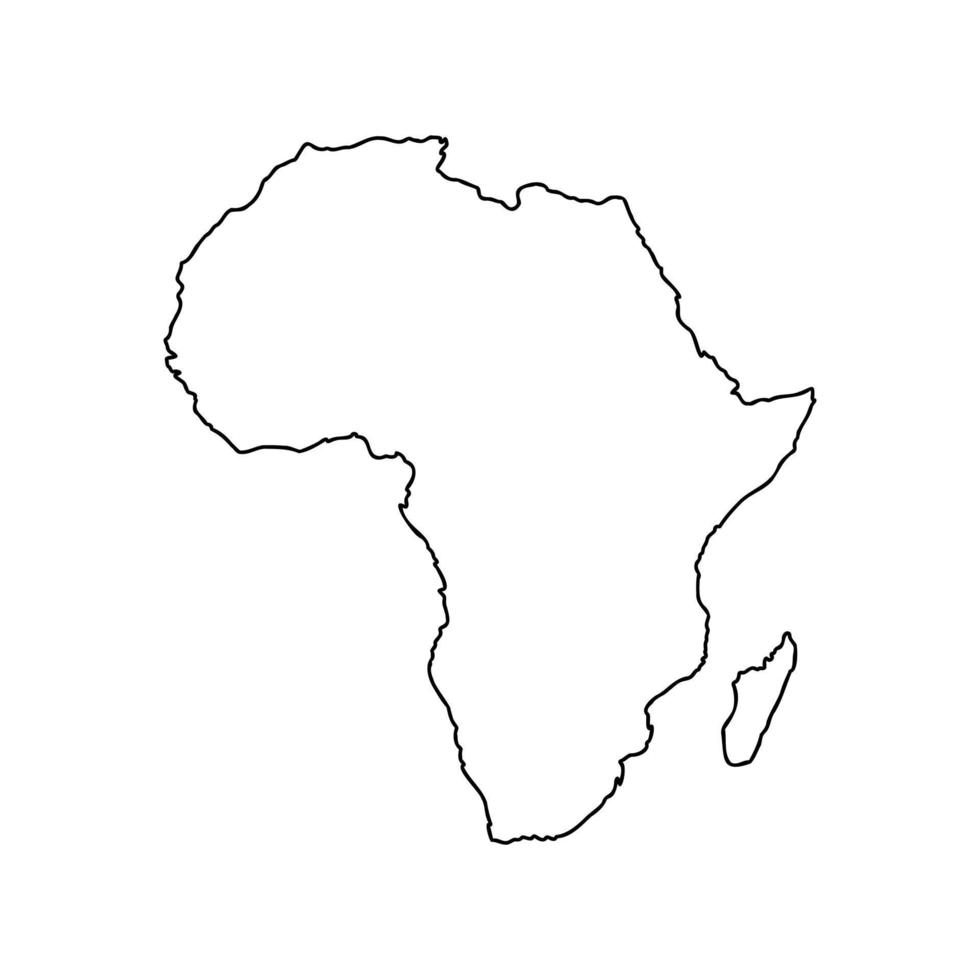 croquis de vecteur de carte afrique