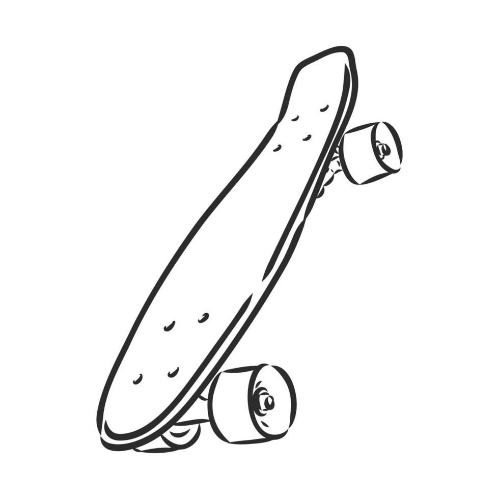 croquis de vecteur de planche à roulettes