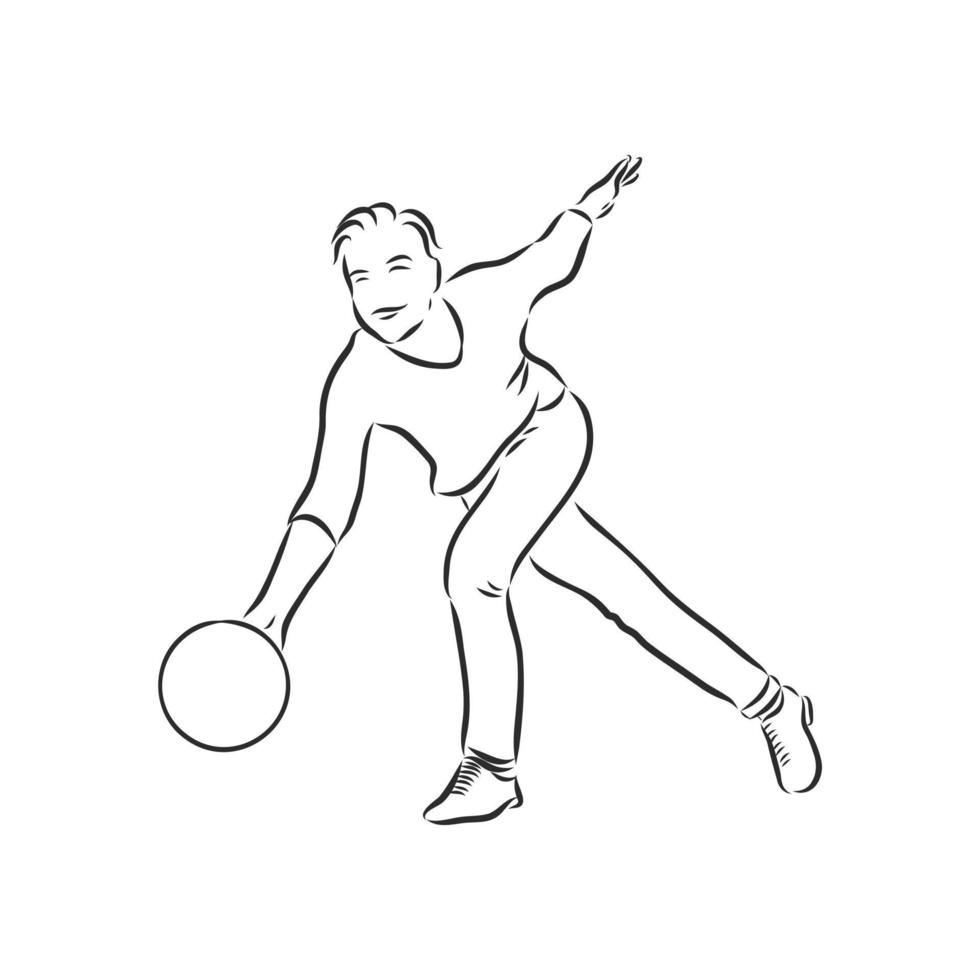 croquis de vecteur de bowling