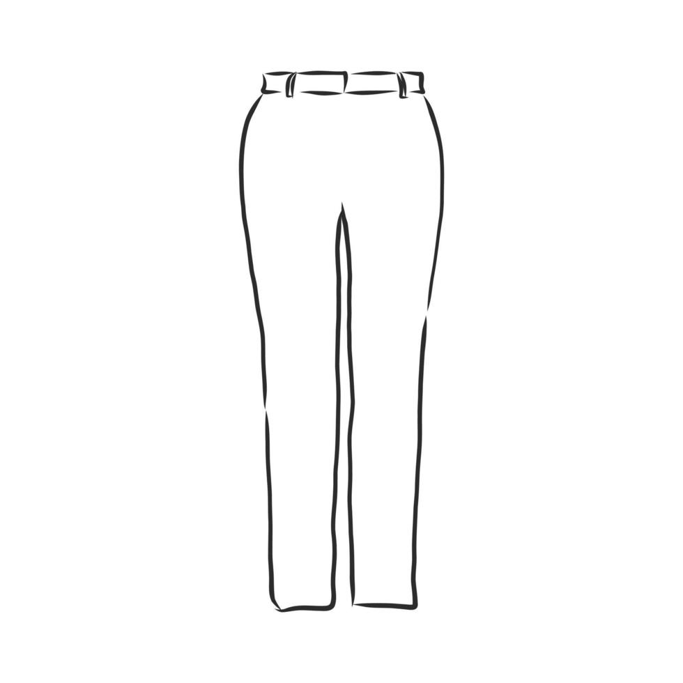 croquis de vecteur de pantalon