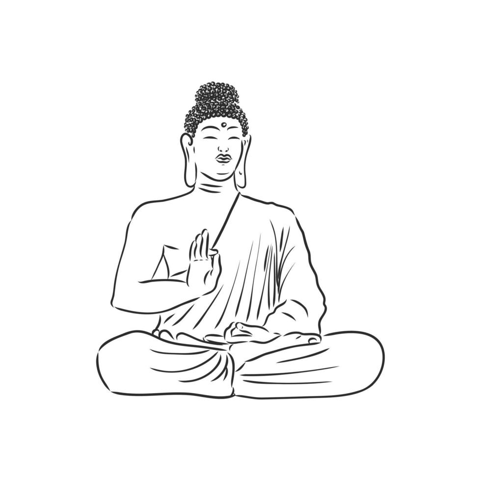 croquis de vecteur de bouddha