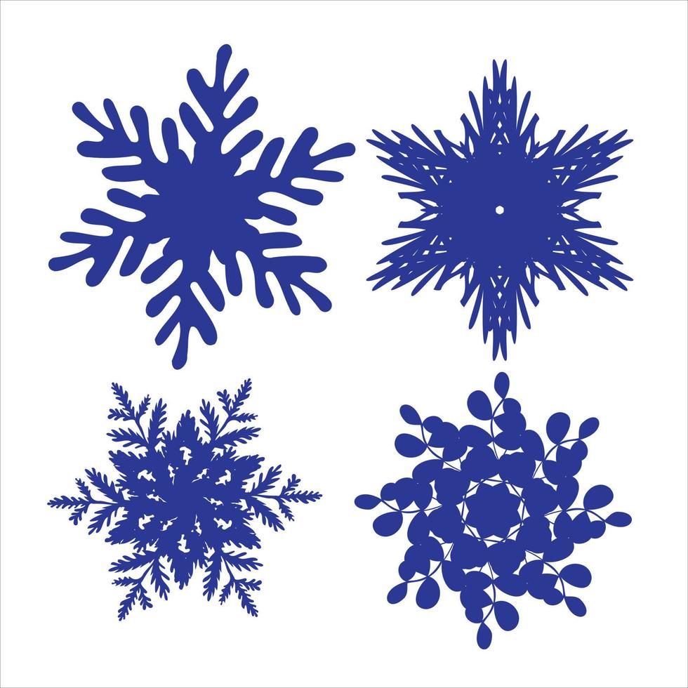 croquis de vecteur de rosette de flocon de neige