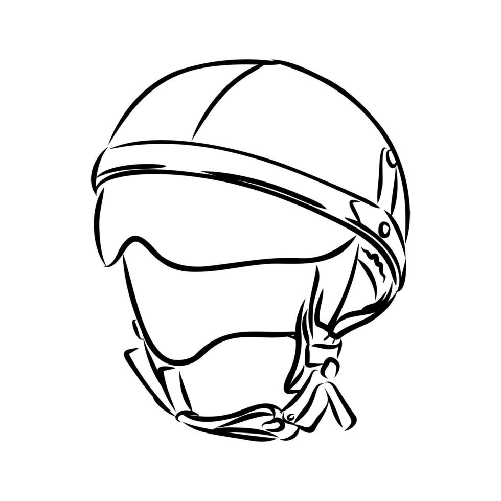 croquis de vecteur de casque de moto