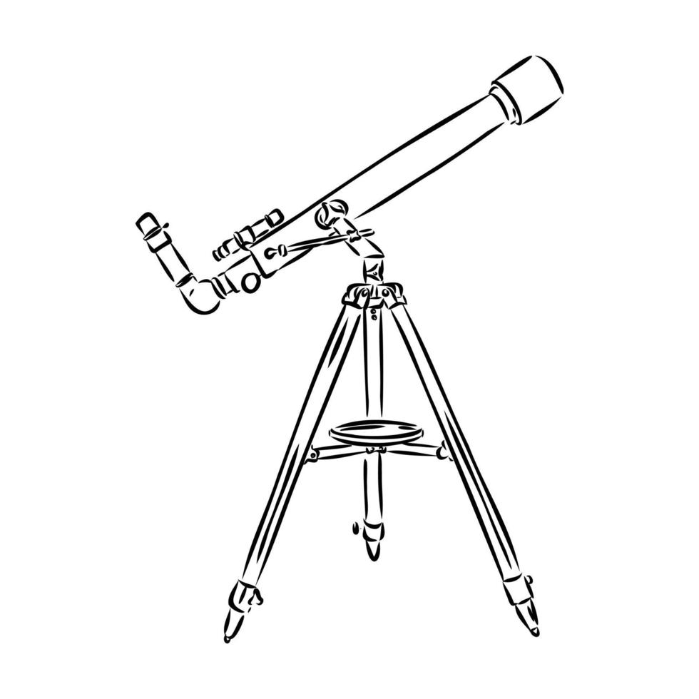 croquis de vecteur de télescope