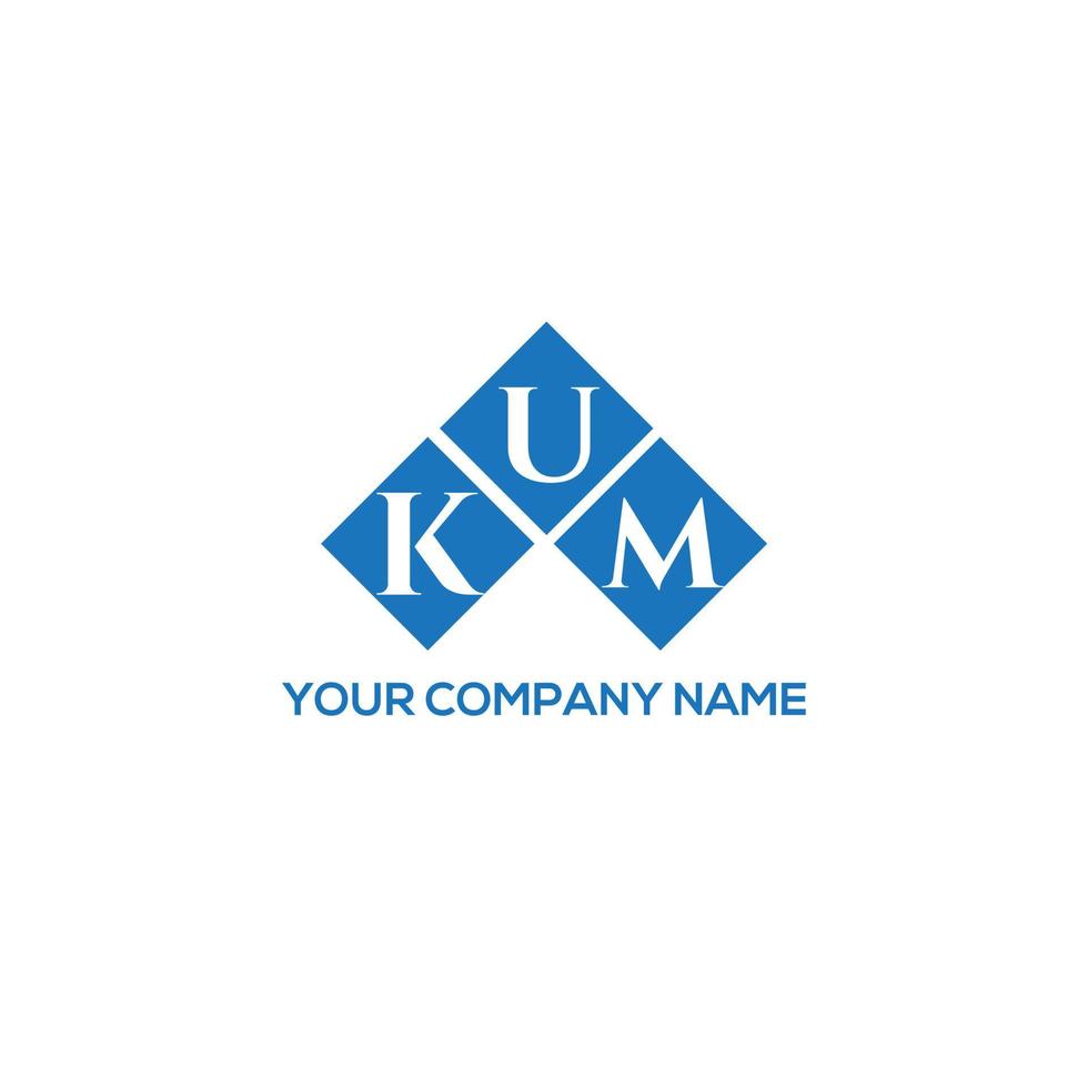 conception de lettre kum. création de logo de lettre kum sur fond blanc. kum concept de logo de lettre initiales créatives. conception de lettre kum. vecteur