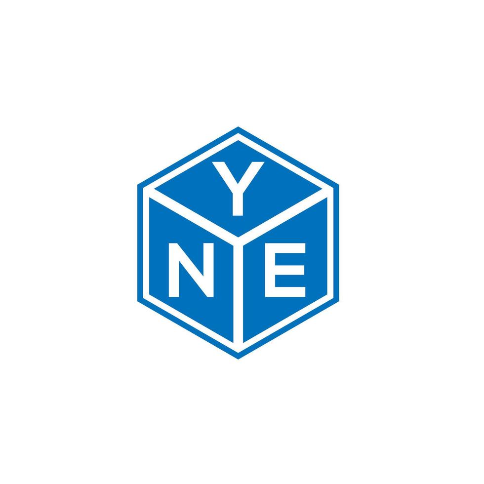 création de logo de lettre yne sur fond blanc. concept de logo de lettre initiales créatives yne. conception de lettre yne. vecteur