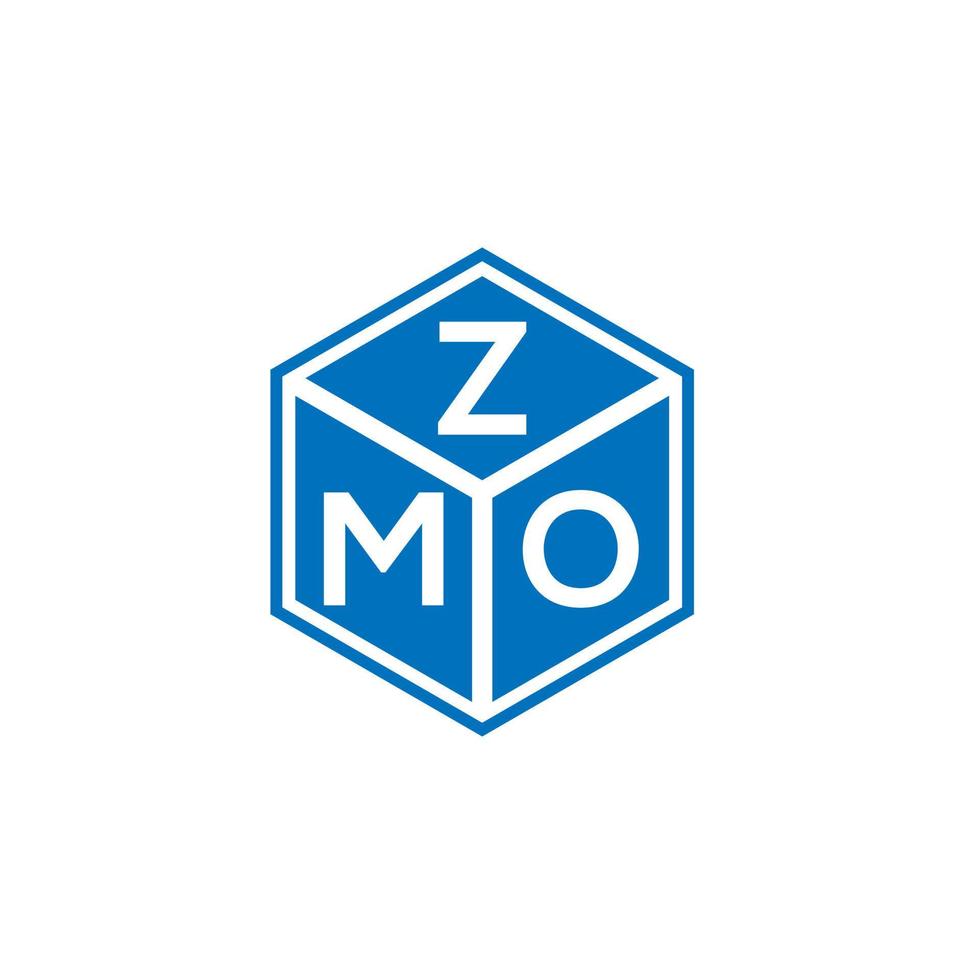 création de logo de lettre zmo sur fond blanc. concept de logo de lettre initiales créatives zmo. conception de lettre zmo. vecteur