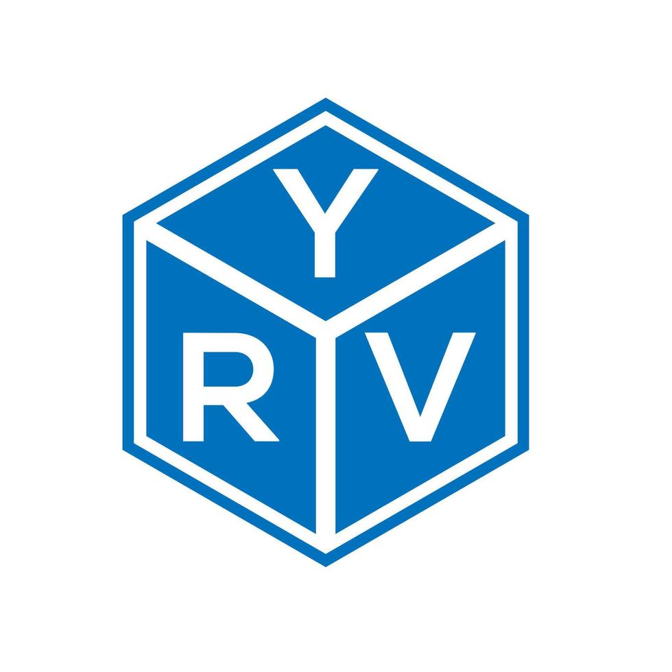 création de logo de lettre yrv sur fond blanc. concept de logo de lettre initiales créatives yrv. conception de lettre yrv. vecteur