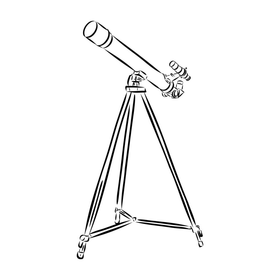 croquis de vecteur de télescope