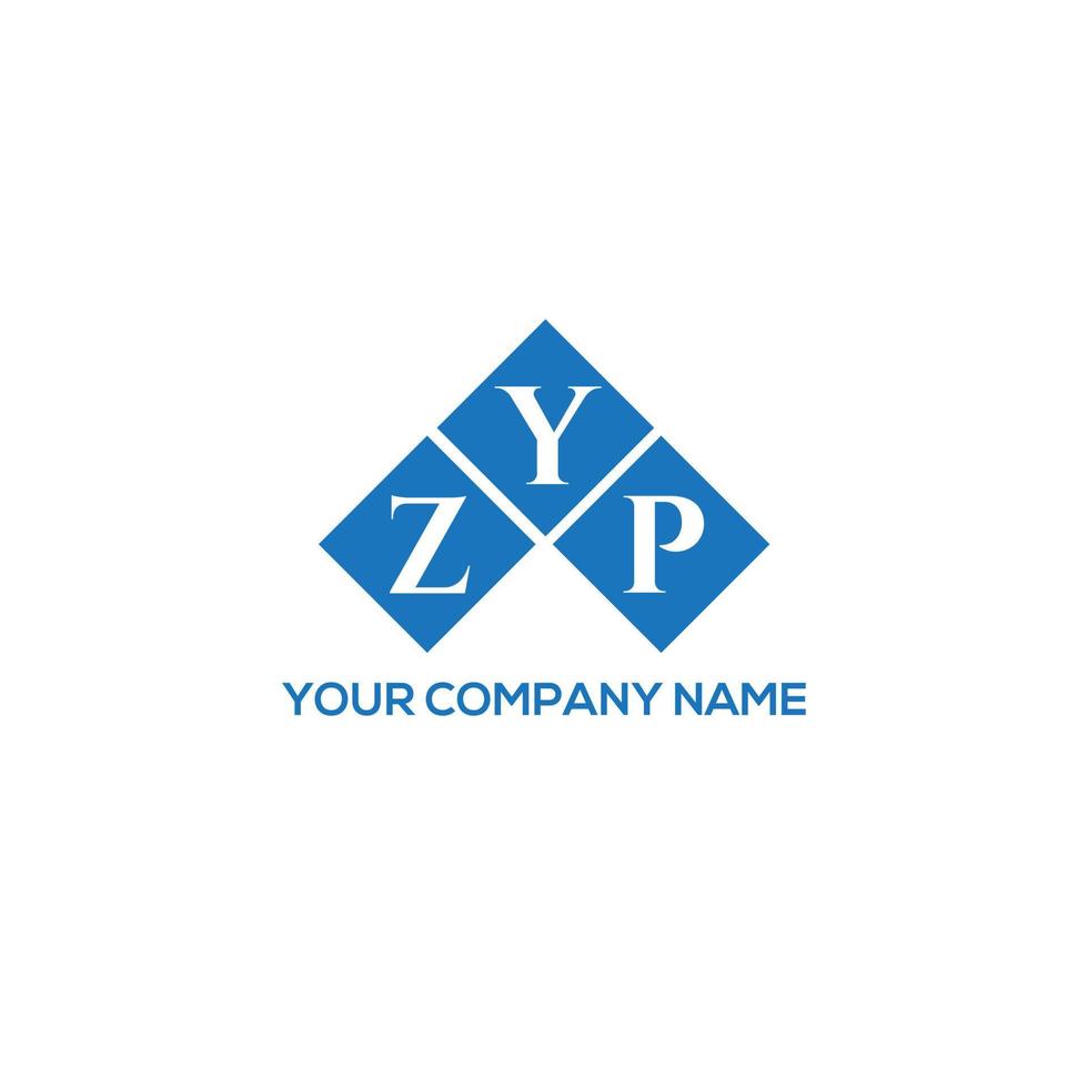 création de logo de lettre zyp sur fond blanc. concept de logo de lettre initiales créatives zyp. conception de lettre zyp. vecteur