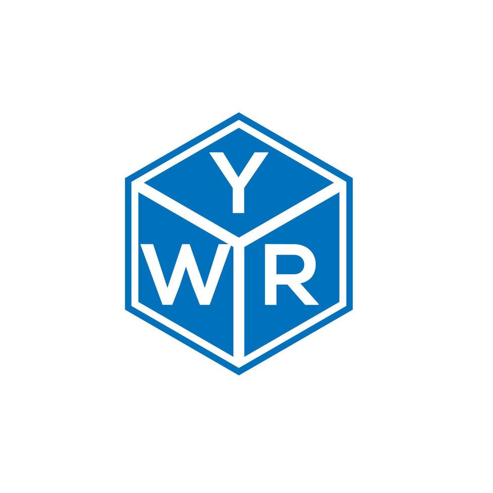 création de logo de lettre ywr sur fond blanc. concept de logo de lettre initiales créatives ywr. conception de lettre ywr. vecteur