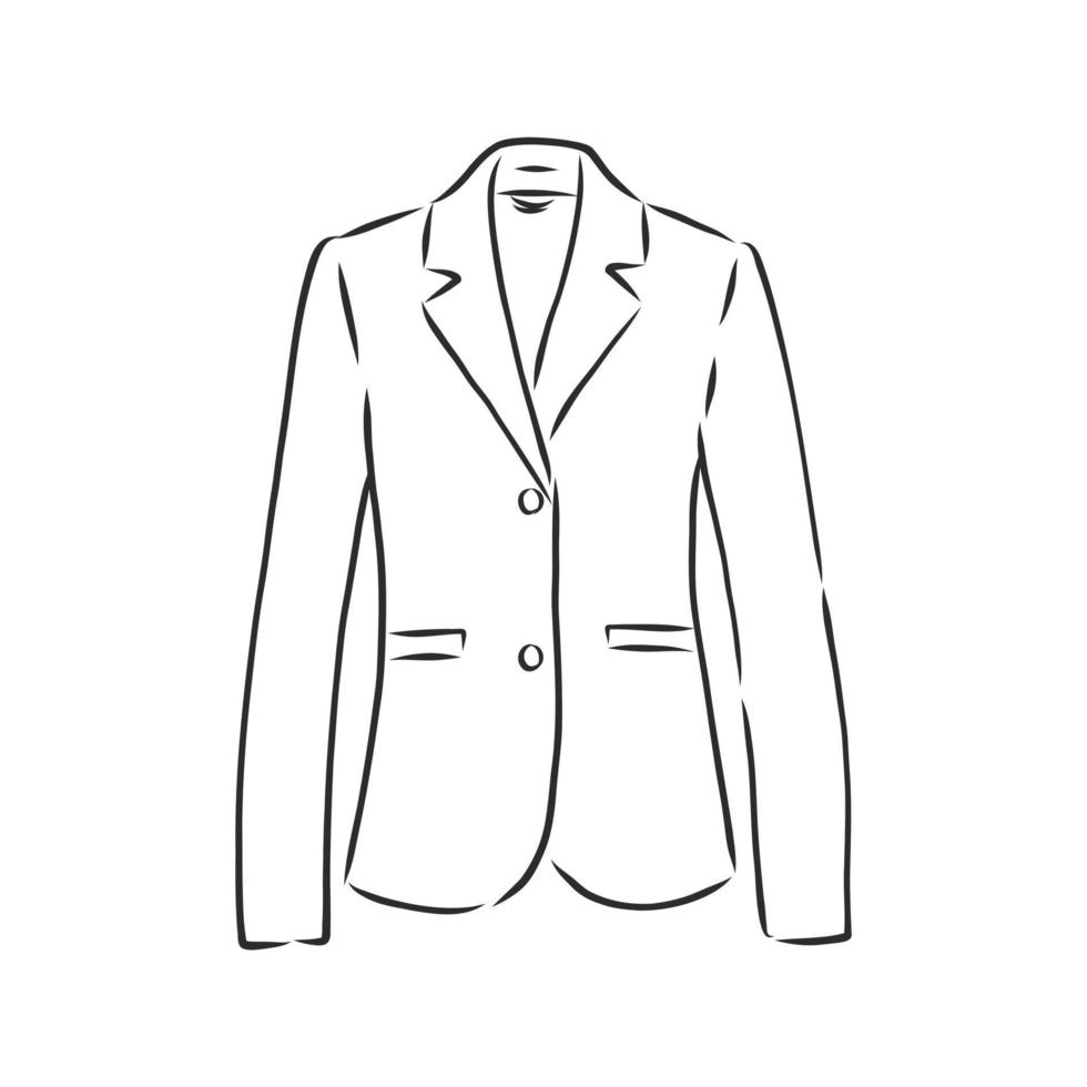 croquis de vecteur de veste de costume