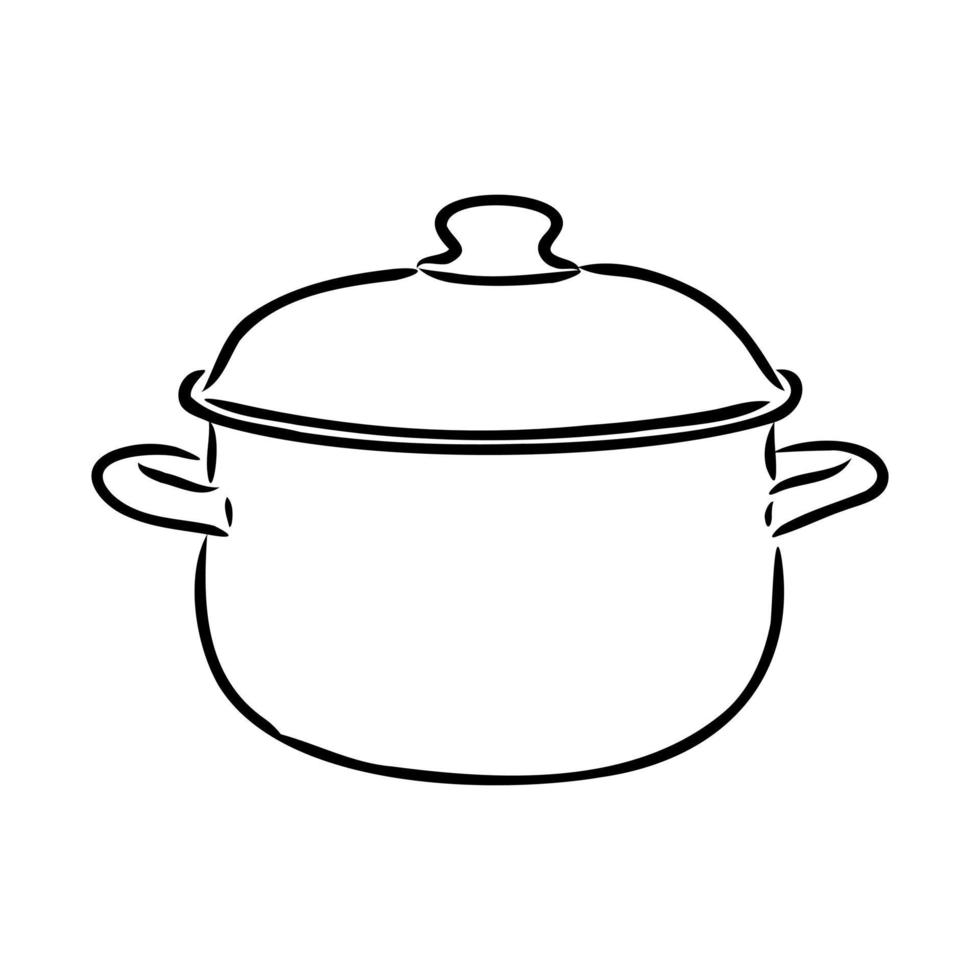 croquis de vecteur de casserole