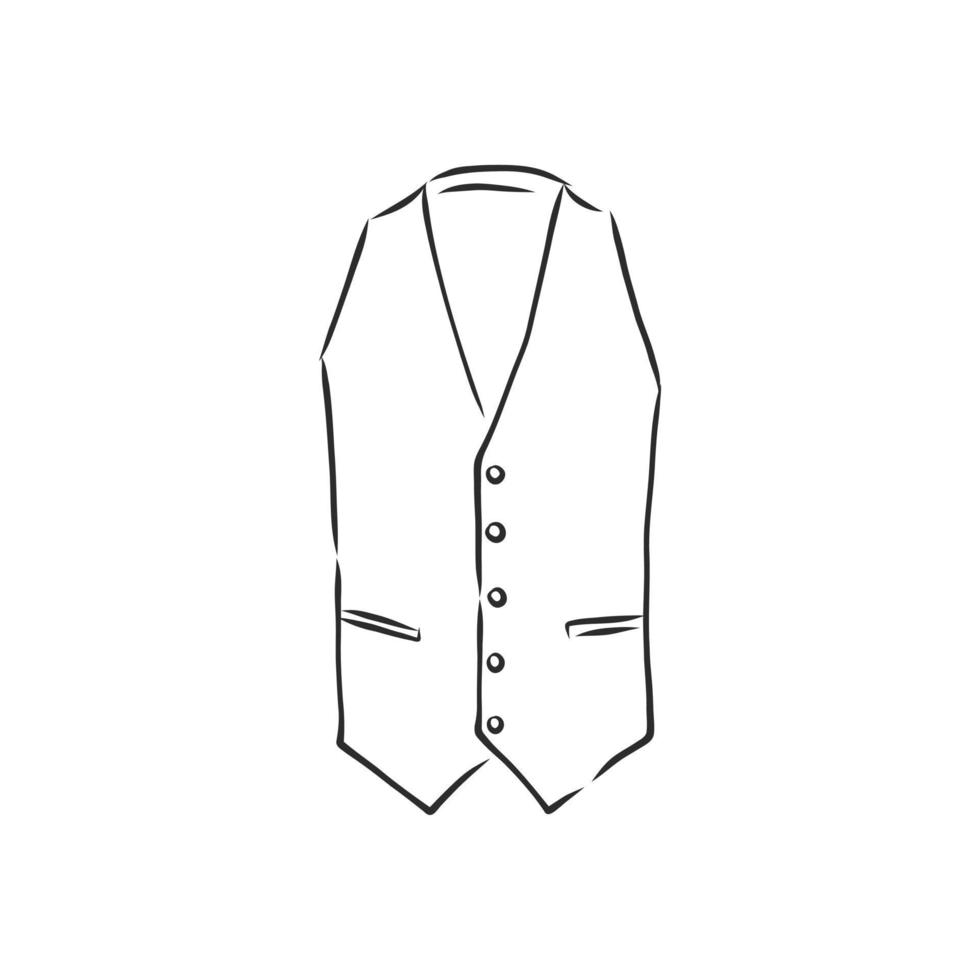 croquis de vecteur de veste de costume