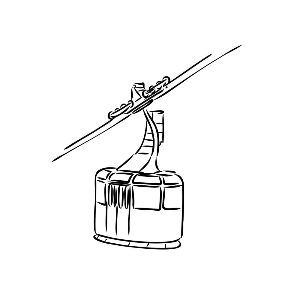 croquis de vecteur de téléphérique