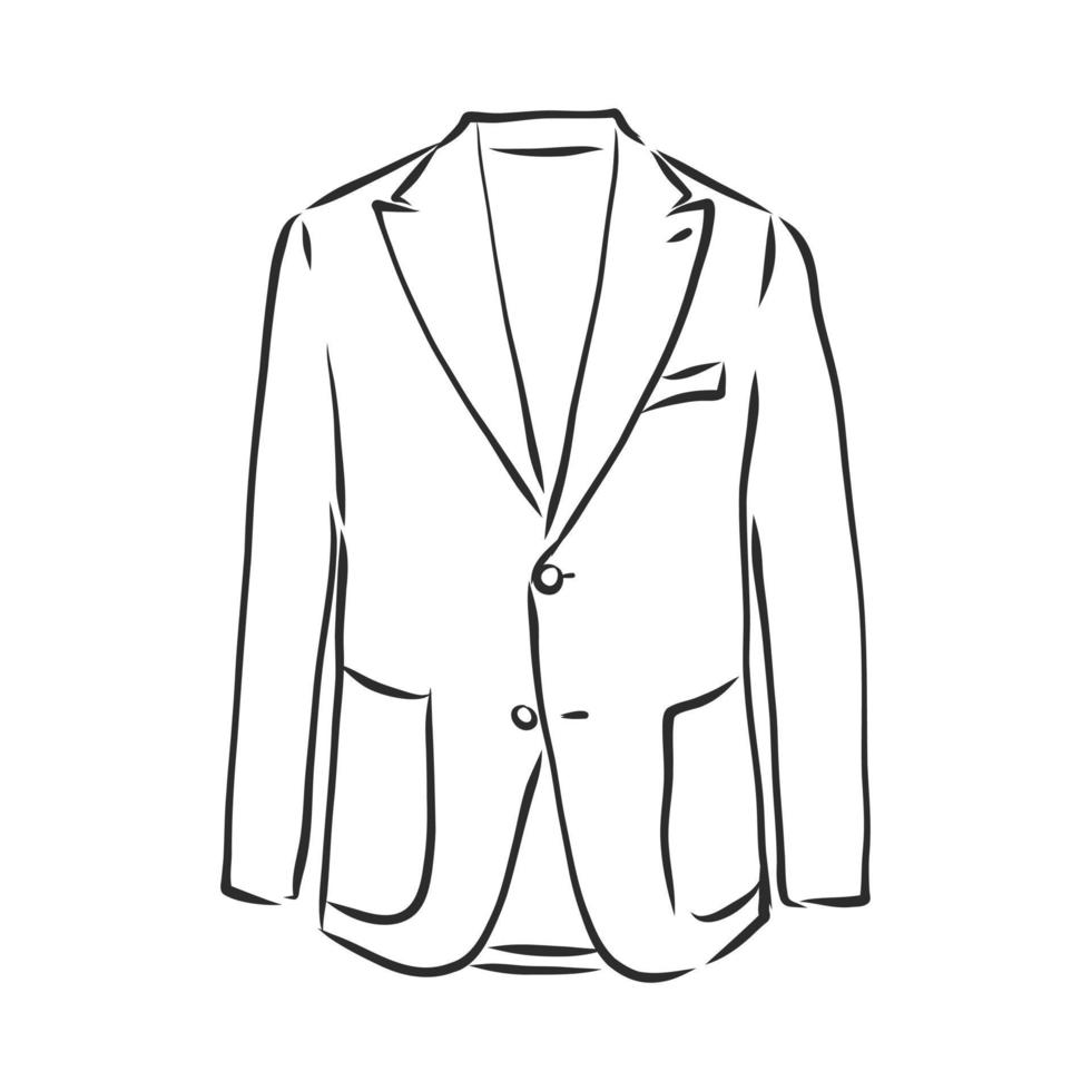 croquis de vecteur de veste de costume