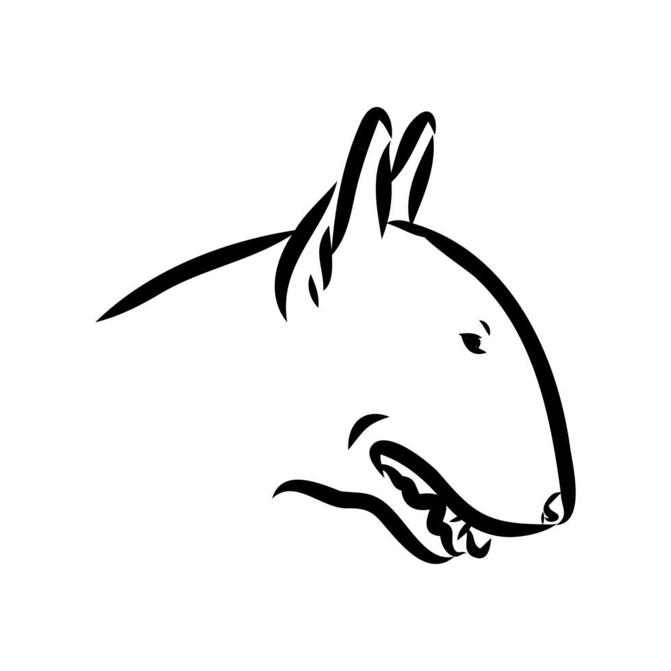 croquis de vecteur de bull-terrier