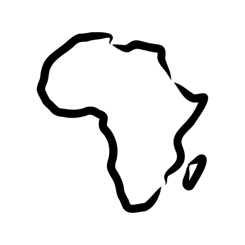 croquis de vecteur de carte afrique