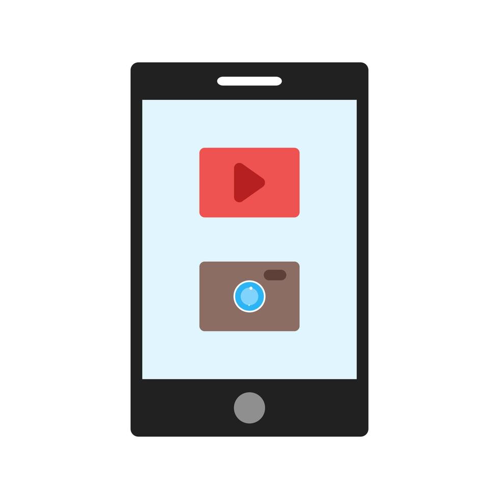 icône de couleur plate des applications mobiles vecteur