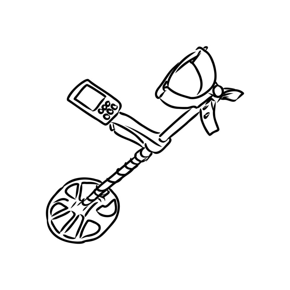 croquis de vecteur de détecteur de métaux