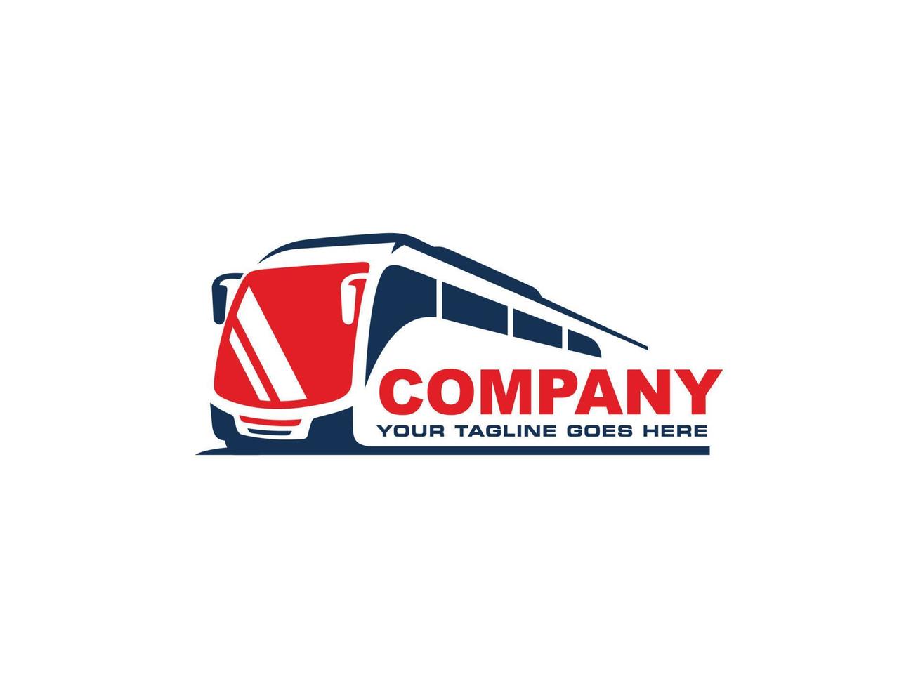 vecteur de conception de logo de bus. logo d'autobus de voyage