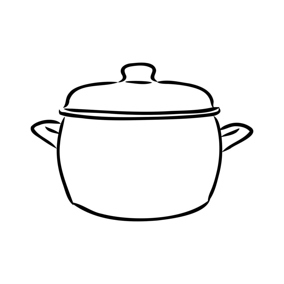 croquis de vecteur de casserole