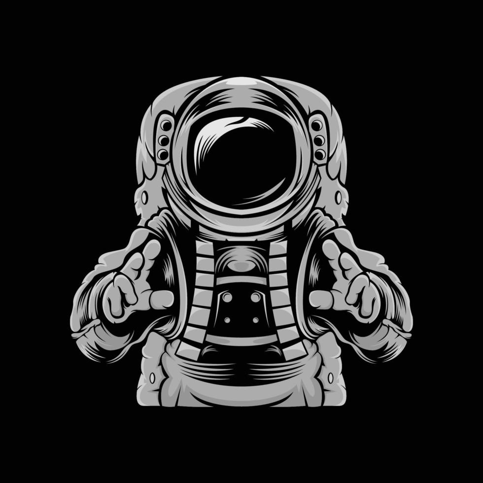 logo mascotte astronaute vecteur