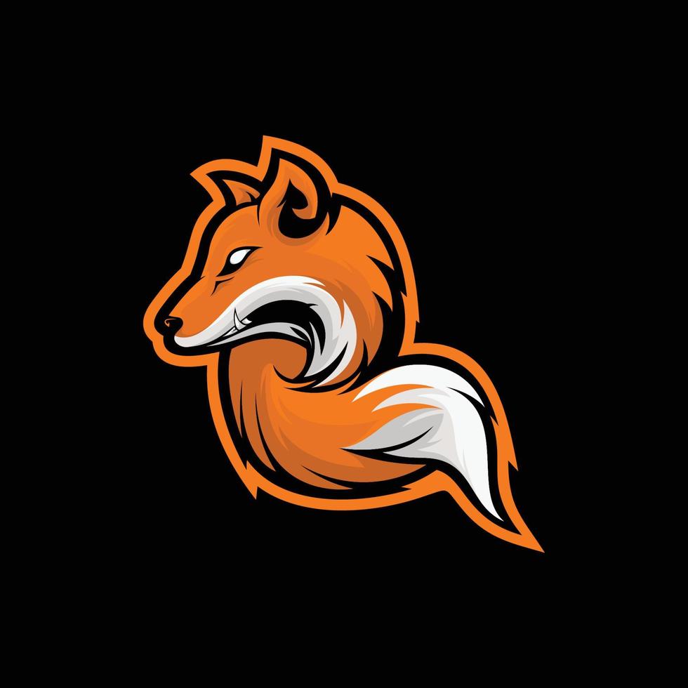 logo de la mascotte du renard vecteur