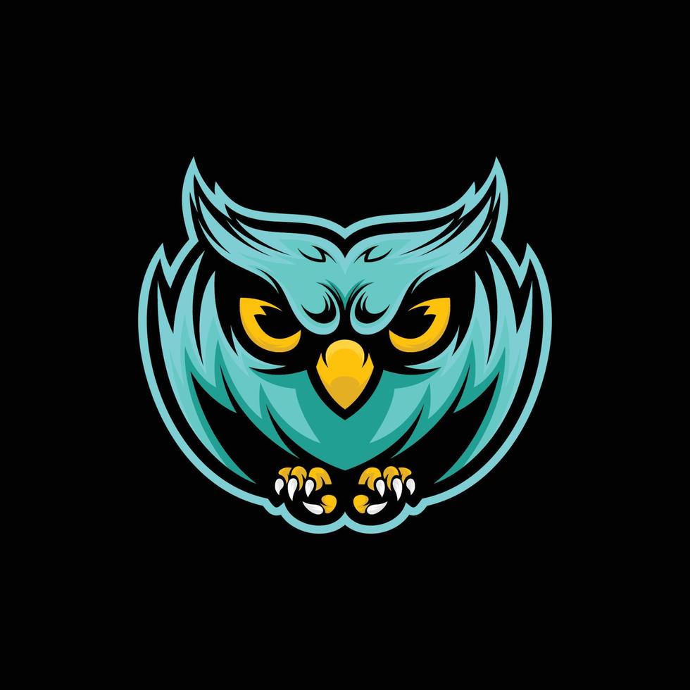 logo de mascotte de hibou vecteur