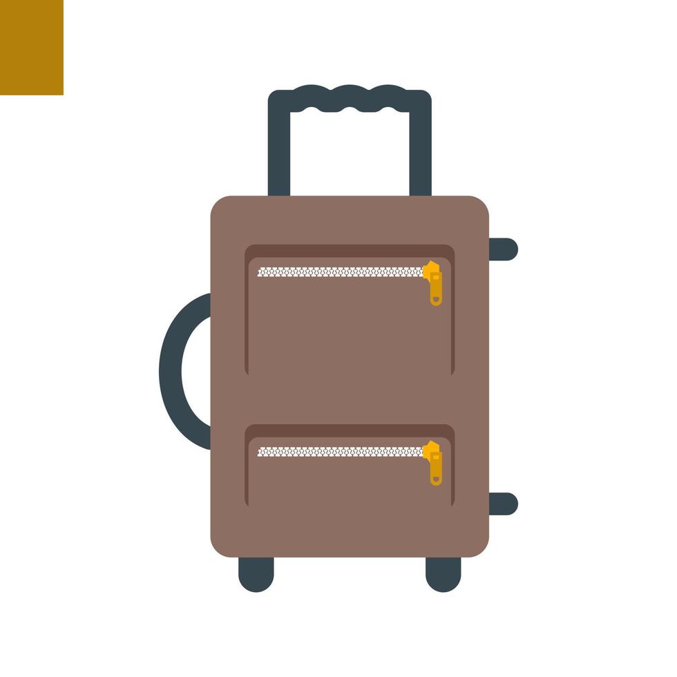 icône de couleur plate valise vecteur