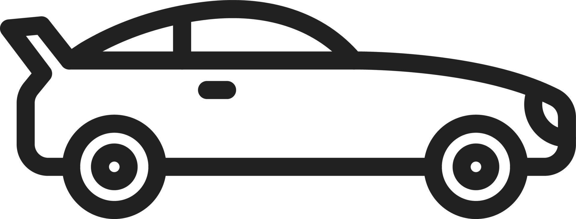 icône de ligne de voiture de sport vecteur
